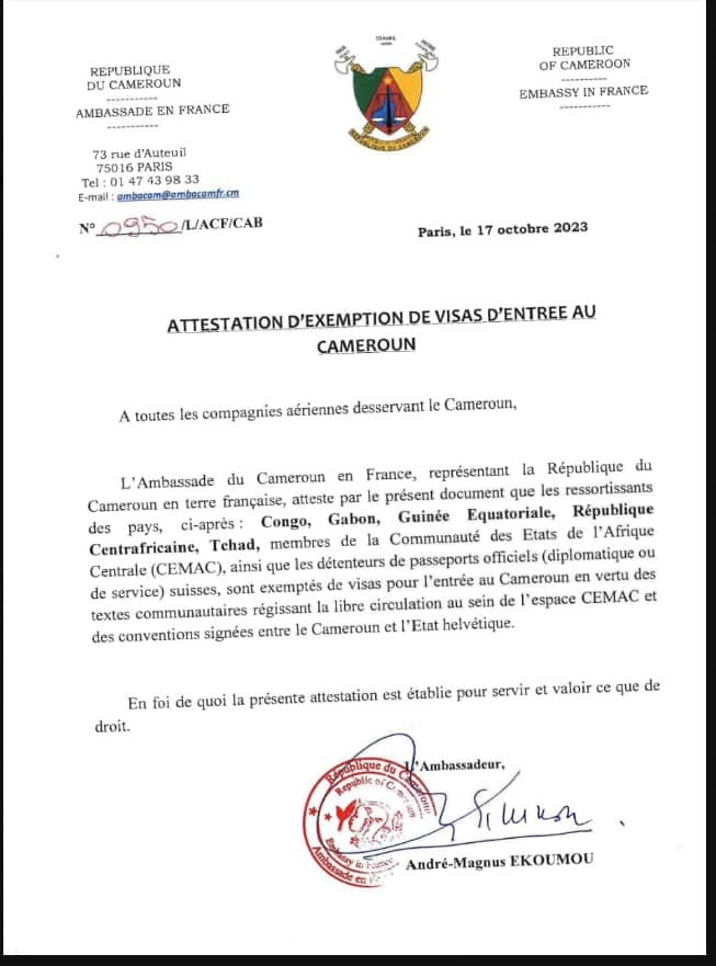 Libre circulation en Afrique centrale : l’allant et l’élan qui viennent de Yaoundé