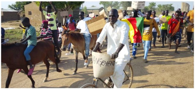 Manifestants en période post-électorale